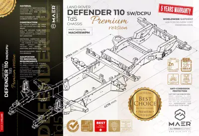 DEFENDER 110 Td5 SW/DCPU chassis - PREMIUM