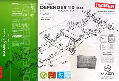 DEFENDER 110 V8 HCPU chassis - CLASSIC