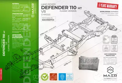 DEFENDER 110 V8 HT chassis - CLASSIC
