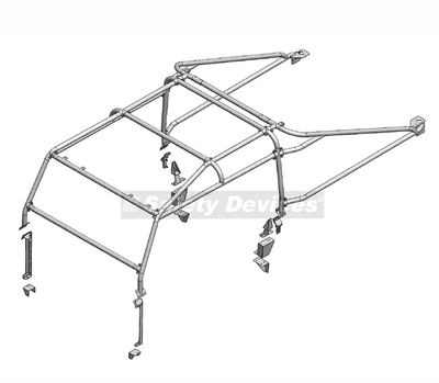 Defender 130 8-Point Multi-Point External Bolt-In Roll Cage