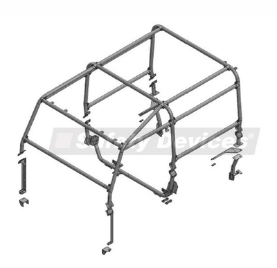 Defender 90 6-Point Full External Roll Cage