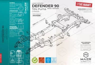 DEFENDER 90 Td4 Puma chassis - BASIC