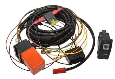 Defender Heated Windscreen Wiring Kit - Carling Switch - DA1400