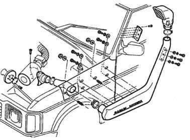 Discovery 1 - Safari Snorkel - Raised Air Intake V8 (1990-1994) - DA3018