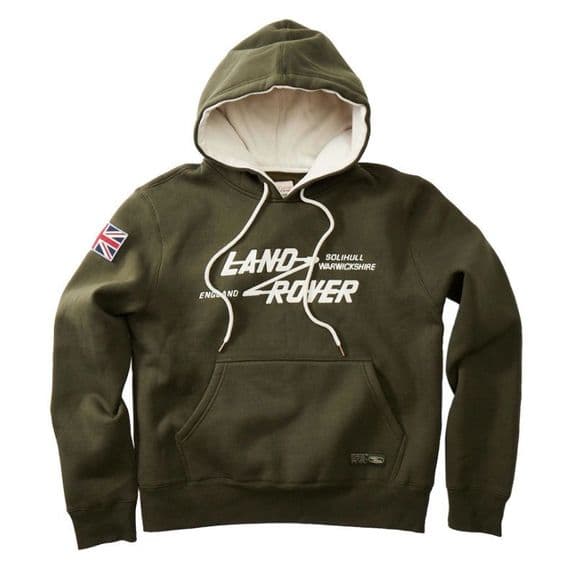Land Rover Appliqued Pullover Hoody Bronze Green