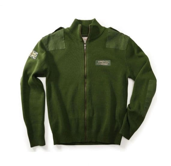 Land Rover Zip UP Cardigan Sweater Olive