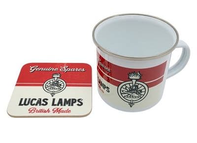 Lucas Classic Flambeau Enamel Mug & Coaster