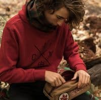 Merino Tartan Maple Leaf Scarf