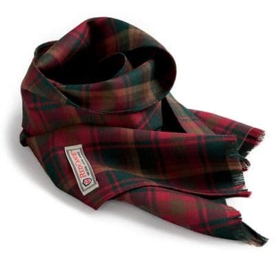 Merino Tartan Maple Leaf Scarf