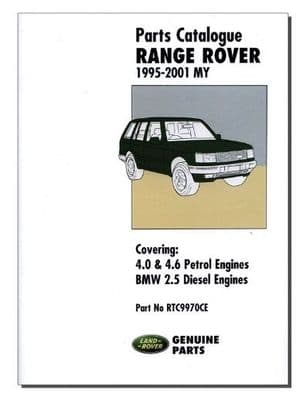 Range Rover P38 Parts Catalogue - RTC9970CE