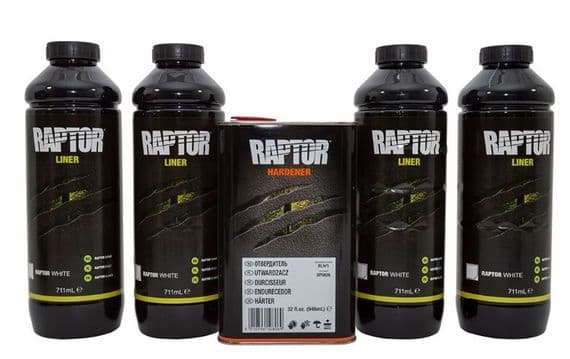 Raptor 4 litre kit - White Finish