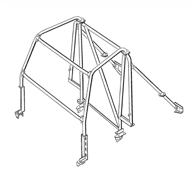RHS 8-Point Multi-Point External/Internal Safety Devices Bolt-In Roll Cage - RBL0927SSS