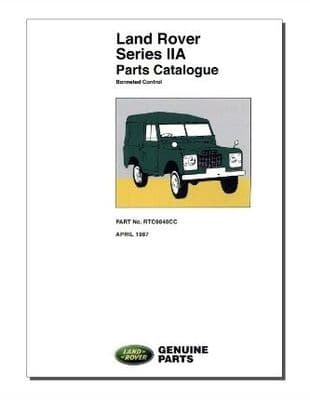 Series 2A Bonneted Control Parts Catalogue - RTC9840CC