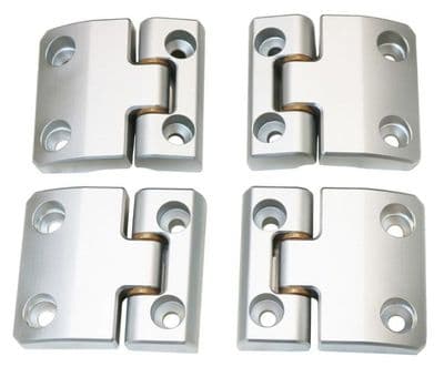 Silver Defender 110 Billet Aluminium (Front/Second Row) Door Hinges