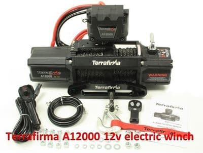 Terrafirma 12,000lb winch with synthetic rope