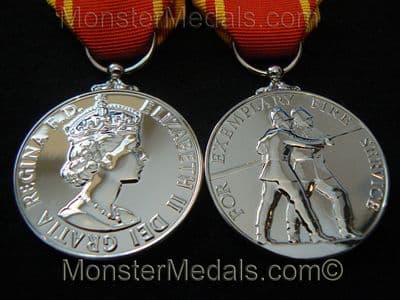 FIRE BRIGADE LONG SERVICE MEDAL FULL SIZE REPLACEMENT COPY