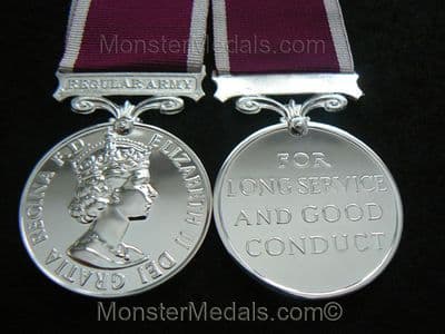 FULL SIZE ARMY LONG SERVICE GOOD CONDUCT LSGC MEDAL ELIZABETH II EIIR