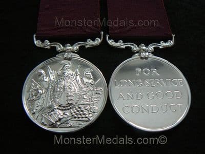 FULL SIZE ARMY LONG SERVICE GOOD CONDUCT MEDAL QUEEN VICTORIA QV