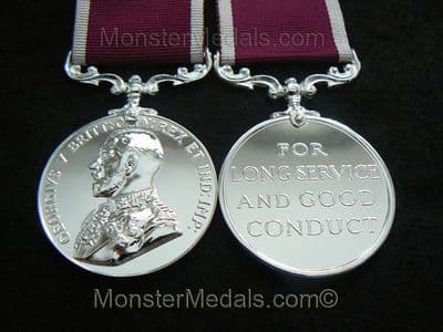 FULL SIZE WW1 ARMY LONG SERVICE GOOD CONDUCT LSGC MEDAL GEORGE V GV LSGC