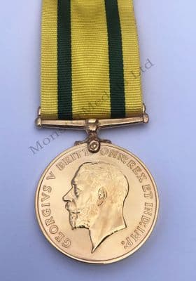 Full size WW1 Territorial Force War Medal Replacement Copy