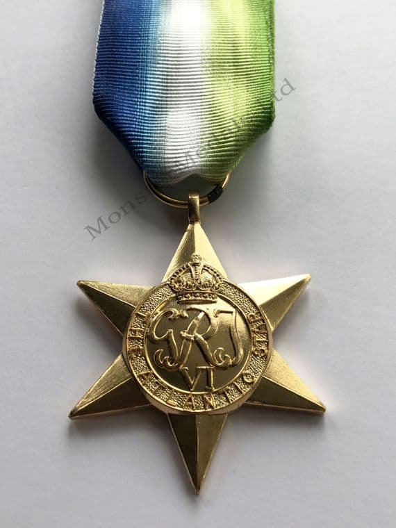 Full Size WW2 Atlantic Star Replacement Copy