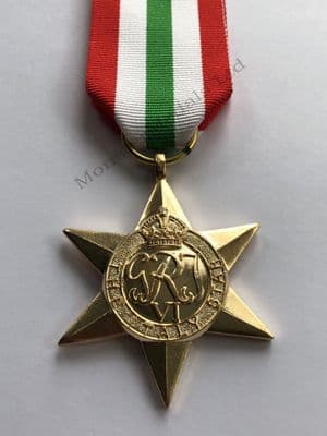 Full Size WW2 Italy Star Replacement Copy