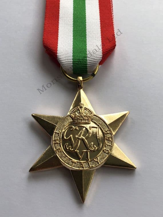 Full Size WW2 Italy Star Replacement Copy