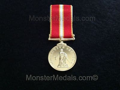 MINIATURE ACTIVE SERVICE MEDAL (COMMEMORATIVE) GOLD PLATED