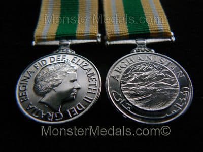 MINIATURE CIVILIAN SERVICE MEDAL AFGHANISTAN