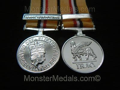 MINIATURE IRAQ WAR MEDAL WITH CLASP 19 MAR 28 APR 2003