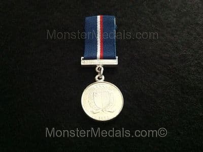 MINIATURE MALTA GEORGE CROSS 50TH ANNIVERSARY COMMEMORATIVE MEDAL
