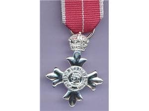 MINIATURE MEMEBER OF THE BRITISH EMPIRE M.B.E (MILITARY RIBBON)