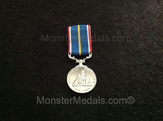 MINIATURE NATIONAL SERVICE MEDAL (COMMEMORATIVE)