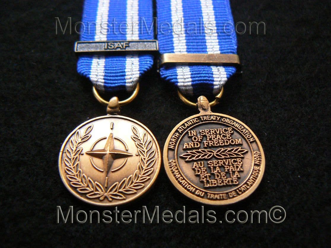MINIATURE NATO ISAF MEDAL