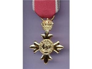MINIATURE ORDER OF THE BRITISH EMPIRE O.B.E (CIVILIAN RIBBON)