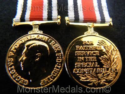 MINIATURE SPECIAL CONSTABULARY LONG SERVICE MEDAL GEORGE VI GVI