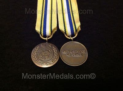 MINIATURE UNITED NATIONS DARFUR MEDAL UNAMID (ALTERNATIVE)