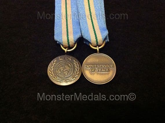 MINIATURE UNITED NATIONS EHTIOPIA & ERITREA MEDAL UNMEE