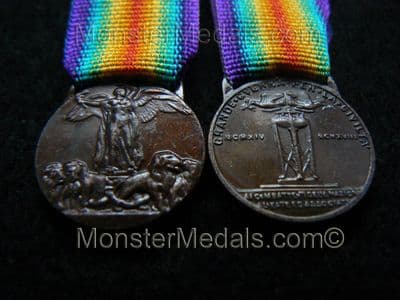 MINIATURE WW1 INTER ALLIED VICTORY MEDAL ITALIAN (ITALY)