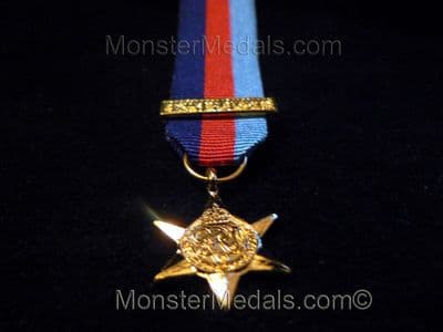 MINIATURE WW2 1939-45 STAR WITH BATTLE OF BRITAIN CLASP