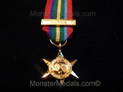 MINIATURE WW2 PACIFIC STAR WITH BURMA CLASP