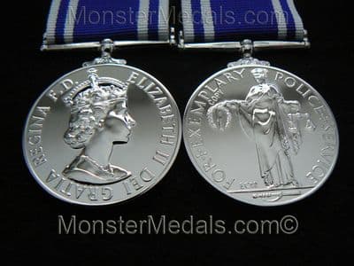 POLICE EXEMPLARY LONG SERVICE MEDAL FULL SIZE REPLACEMENT COPY EIIR
