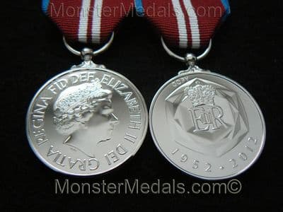 QUEENS DIAMOND JUBILEE MEDAL FULL SIZE REPLACEMENT COPY