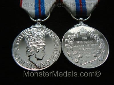 QUEENS SILVER JUBILEE MEDAL 1977 FULL SIZE REPLACEMENT COPY