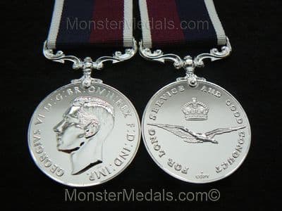 RAF LONG SERVICE FULL SIZE REPLACEMENT COPY MEDAL GEORGE VI GVI ROYAL AIR FORCE