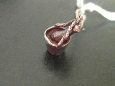 3B SOLID SILVER CHAMPAGNE BOTTLE IN BUCKET CHARM / PENDANT