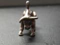 73M solid sterling silver raging charging bull charm for traditional bracelet