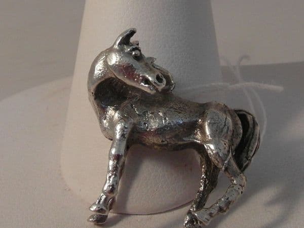 755F LADIES STERLING SILVER HORSE CHARM