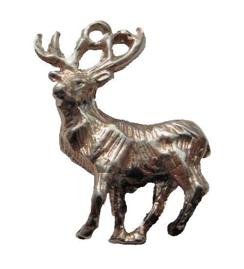 antique, vintage silver charm of a reindeer for a charm bracelet