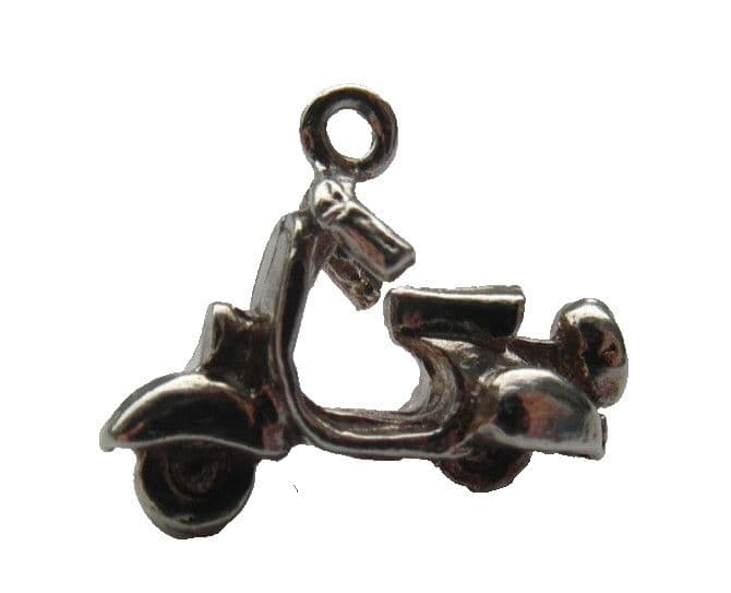 old antique silver charm of a Lambretta/vespa for a traditional charm bracelet